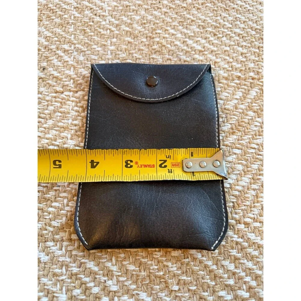 Vintage Leather Accessory Pouch – Snap Closure